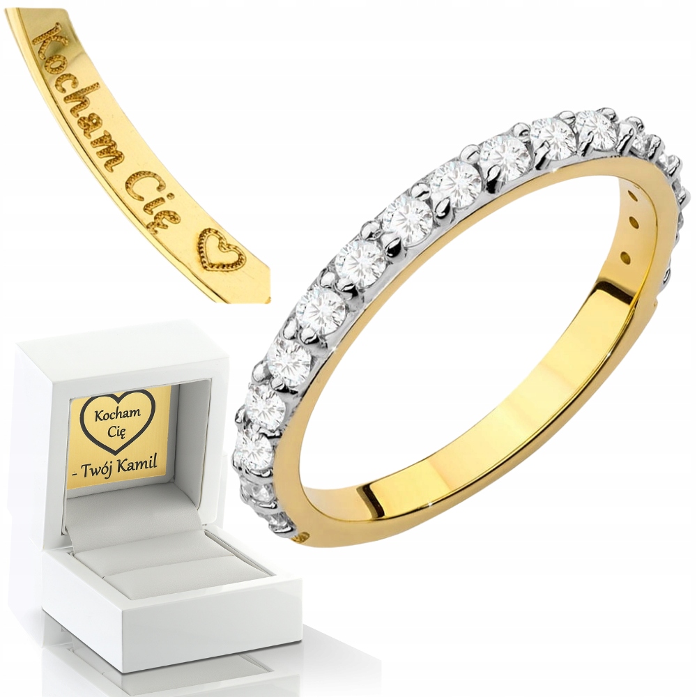 Prstýnek Prsten Laboratorní Brilianty 0,34 Ct 585 Gravírování Bonus