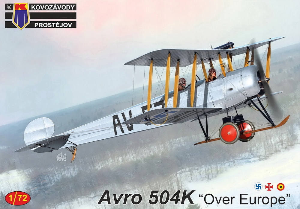 Avro 504K včetně belgického Af Kovozavody Prostejov KPM0462 v měřítku 1/72