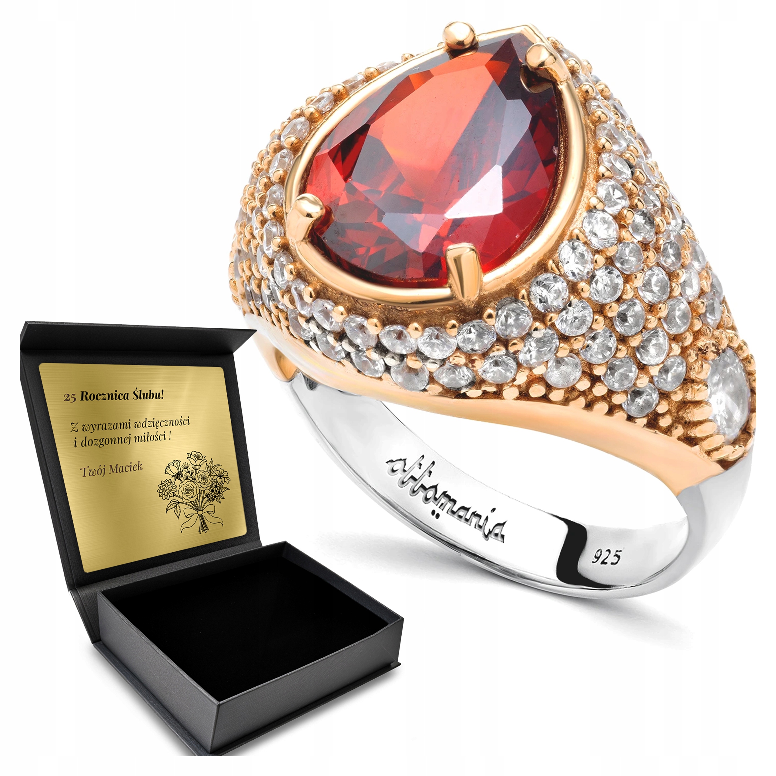 Prstýnek Ručně Vyrobený, Ručně Vyráběný, Stříbrný Se Zirkony