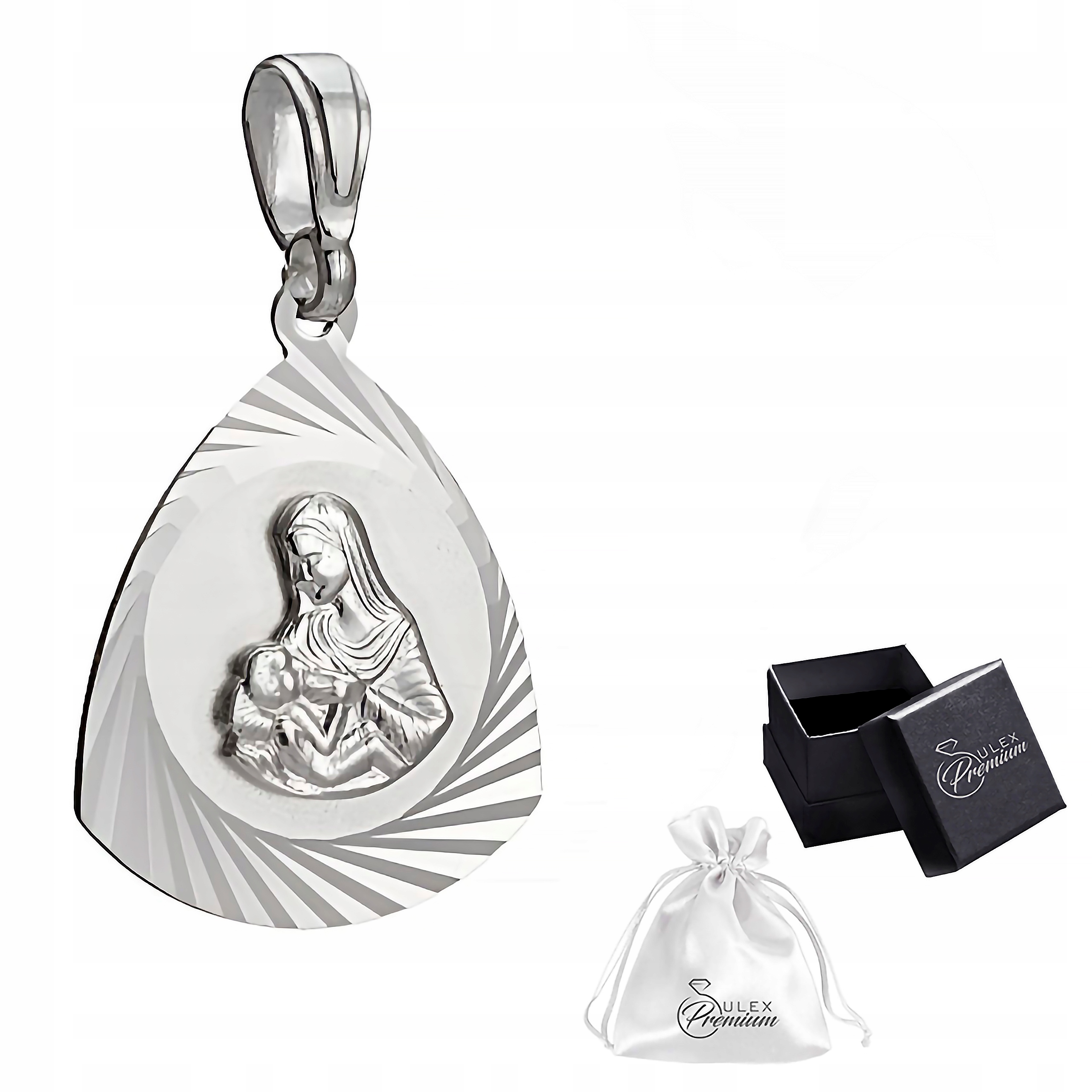 stříbro medailon 925, Přívěsek Medailon s kojící matkou jako Dárek