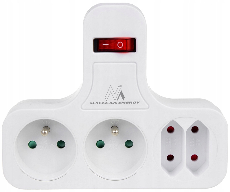 ROZGAŁĘŹNIK ZŁODZIEJKA 4 GNIAZDA Z WYŁĄCZNIKIEM