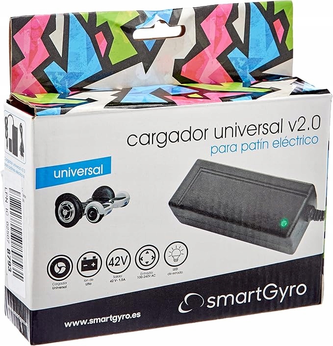 Univerzální Nabíječka Pro Skateboard Smartgyro SG27-039 S 3-PINOVÝM Konektorem
