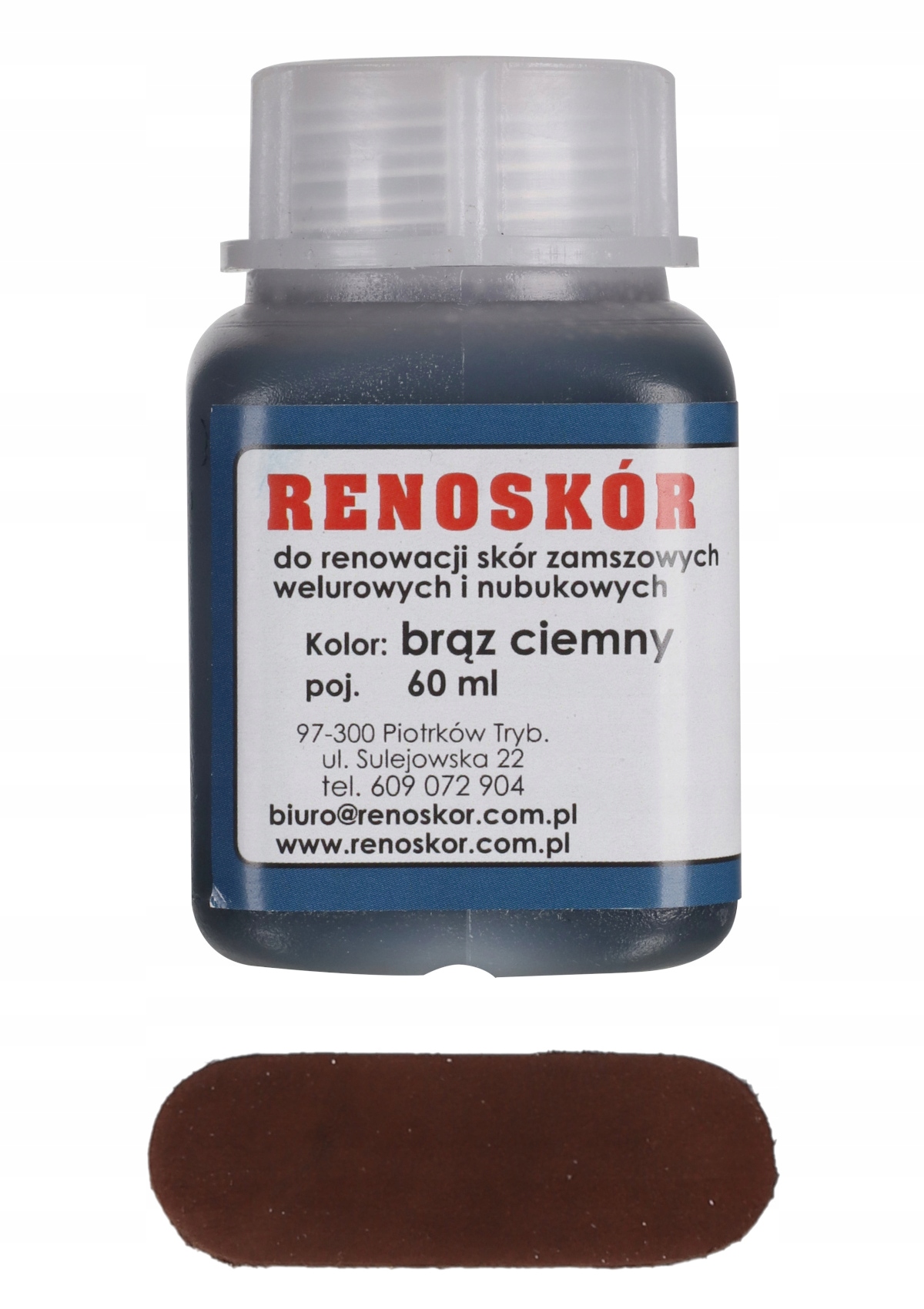 

Farba zamszu weluru nubuku Renoskór Brąz Ciemny