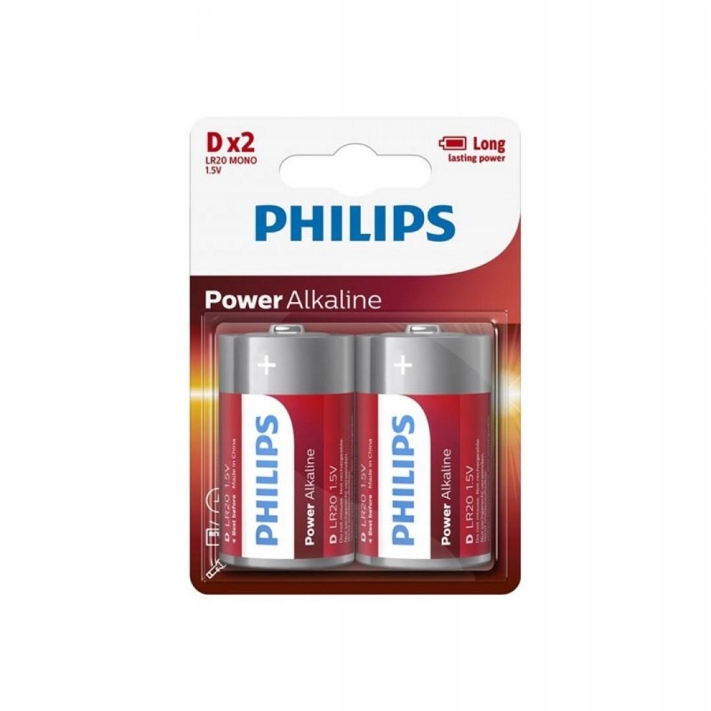 Bateria alkaliczna Philips D (R20) 2 szt.