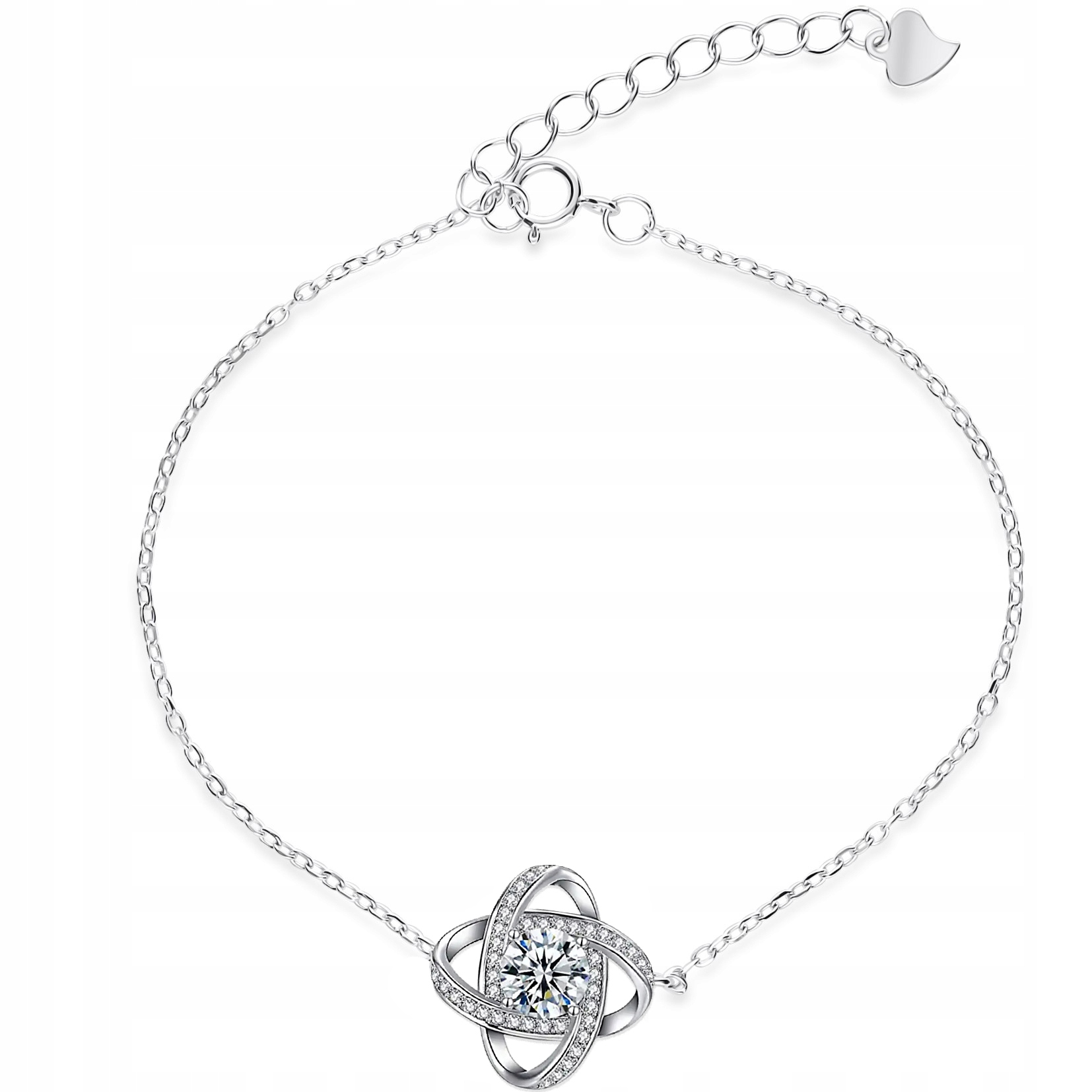 Stříbrný dámský náramek s regulací zirkony stříbro o ryzosti 925