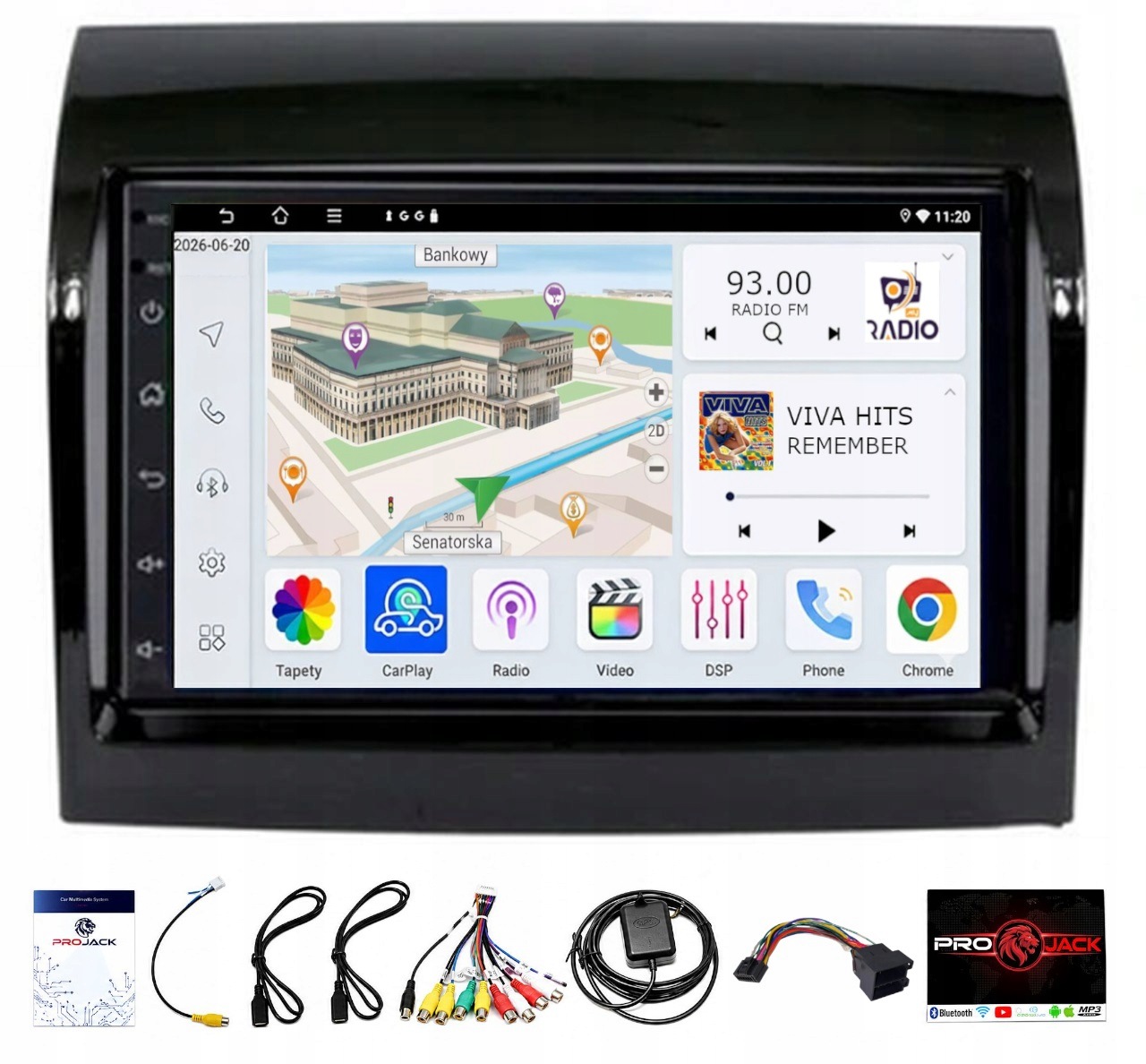 Autorádio Gps Usb Android Carplay Bluetooth Peugeot Boxer 2011-2022 4GB 64GB