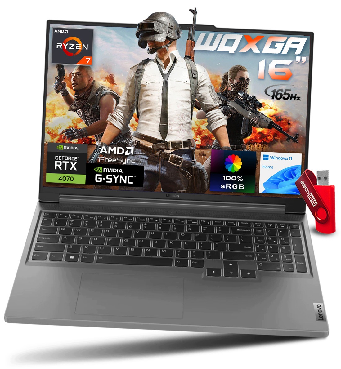 Lenovo Legion 5 16AHP9 Ryzen 7 2560*1600 165Hz Rtx 4070 Laptop Gamingowy