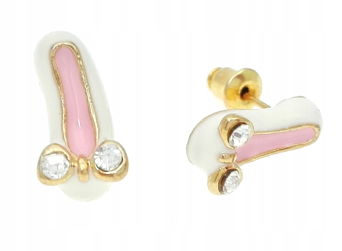 

Kolczyki baletki białe