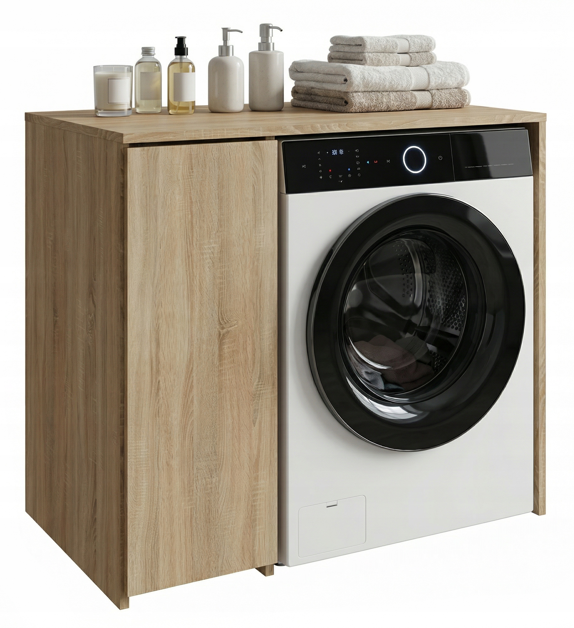 Skříňka na pračku do koupelny koupelnový regál vestavná pračka dub Sonoma
