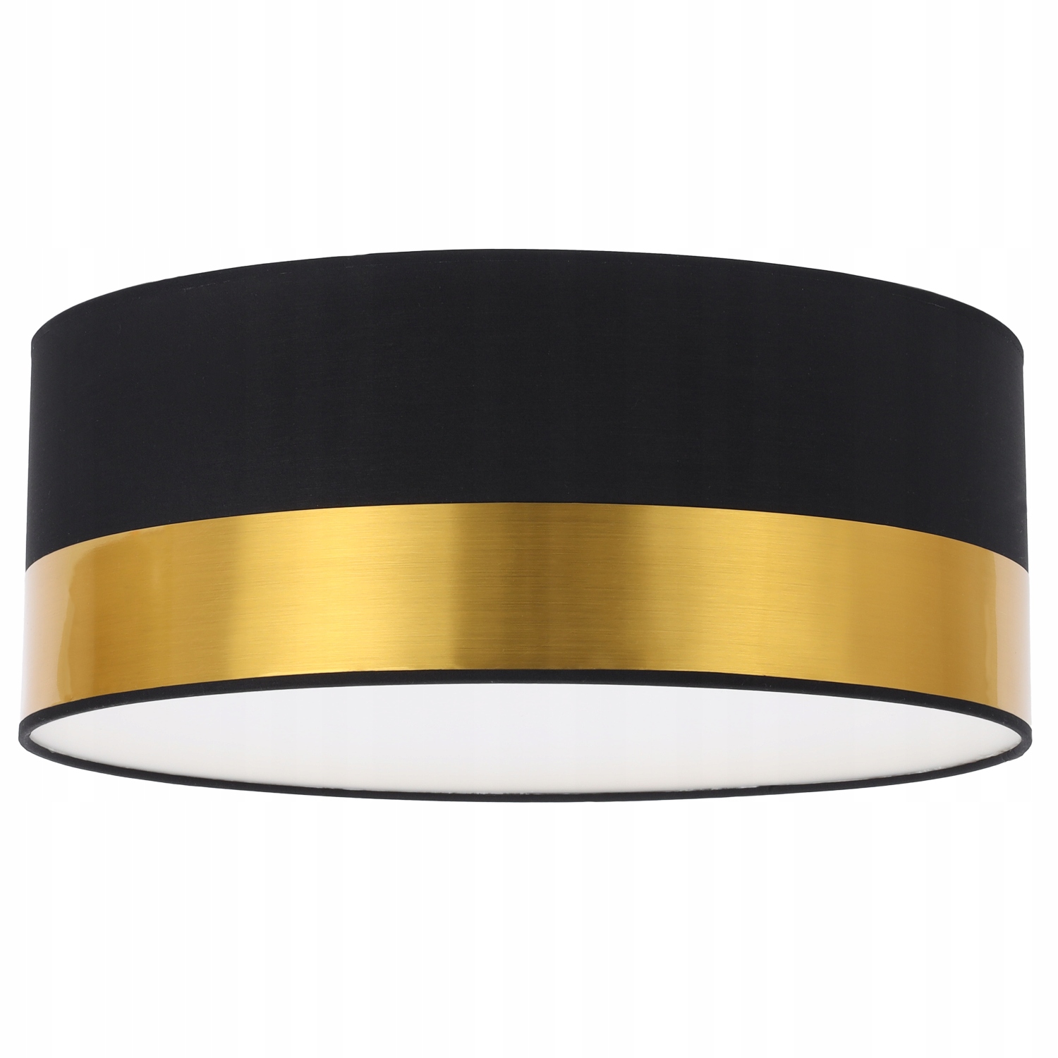 Stropná Lampa Stropné Svietidlo Okrúhla S Čiernym Tienidlom Zlatá Do Spálne Obývacej Izby