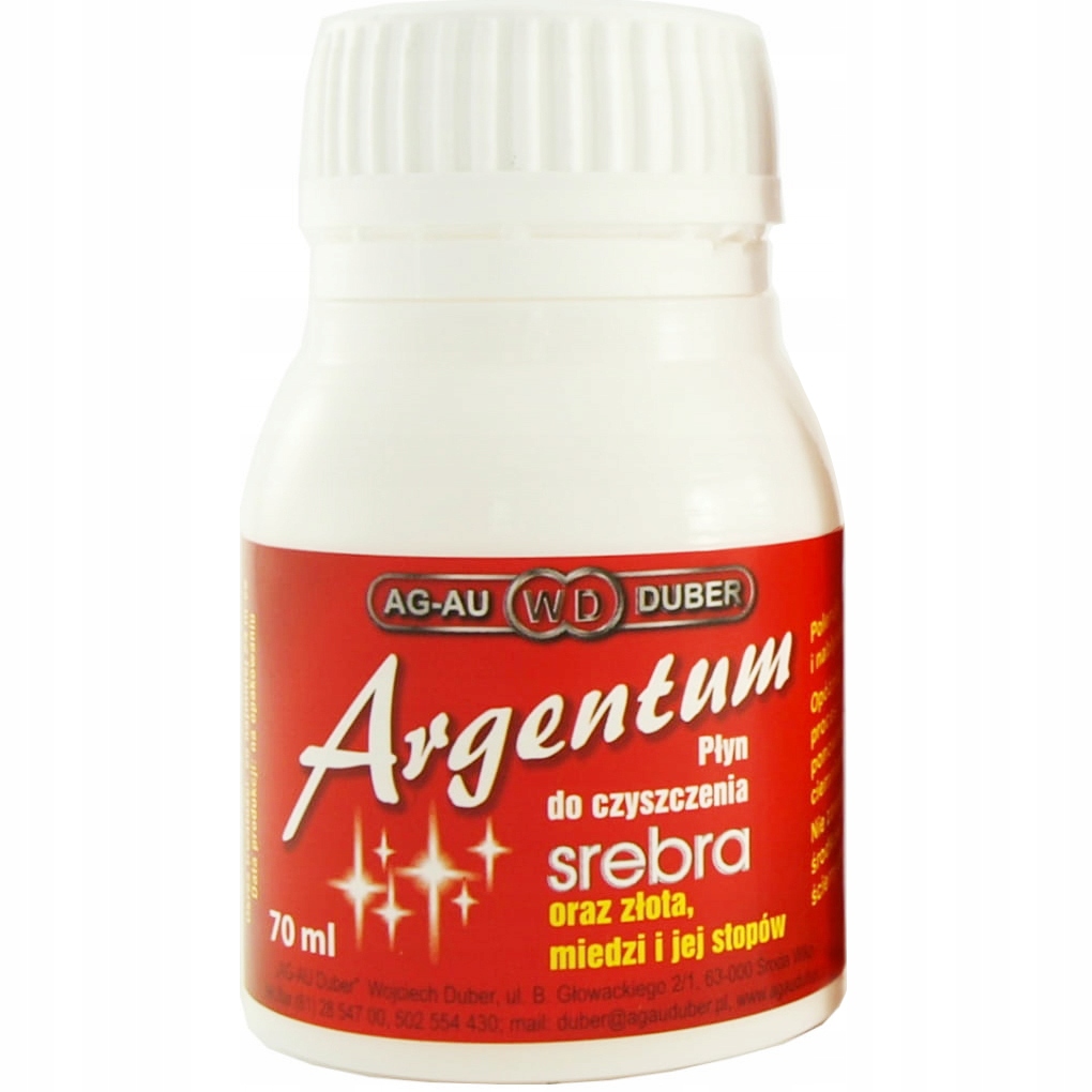 

Płyn do czyszczenia srebra złota Argentum 70ml