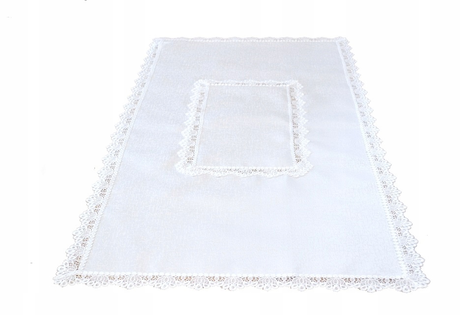 Obrus z gipiurą 2100 150x240 biały