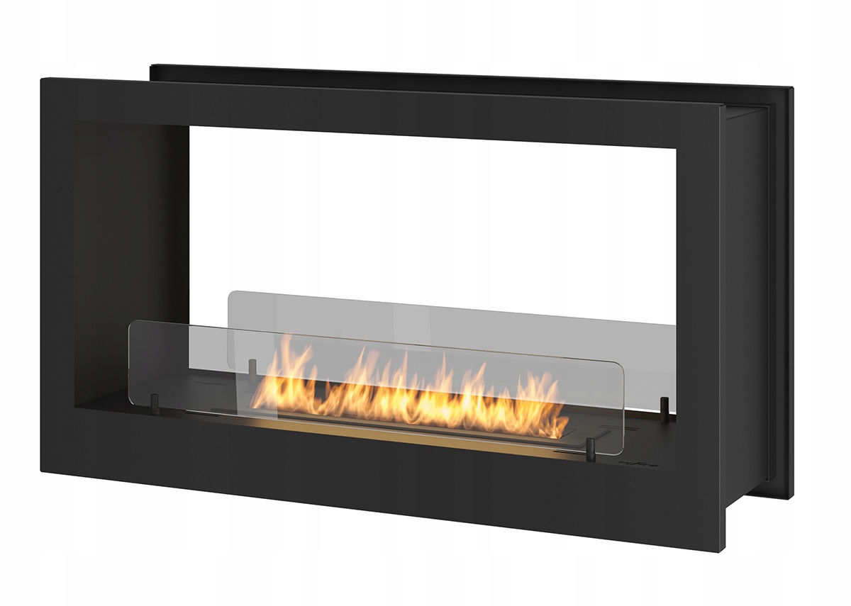 Dvoustranný Biokrb černý 2SIDE 900 mm se sklem