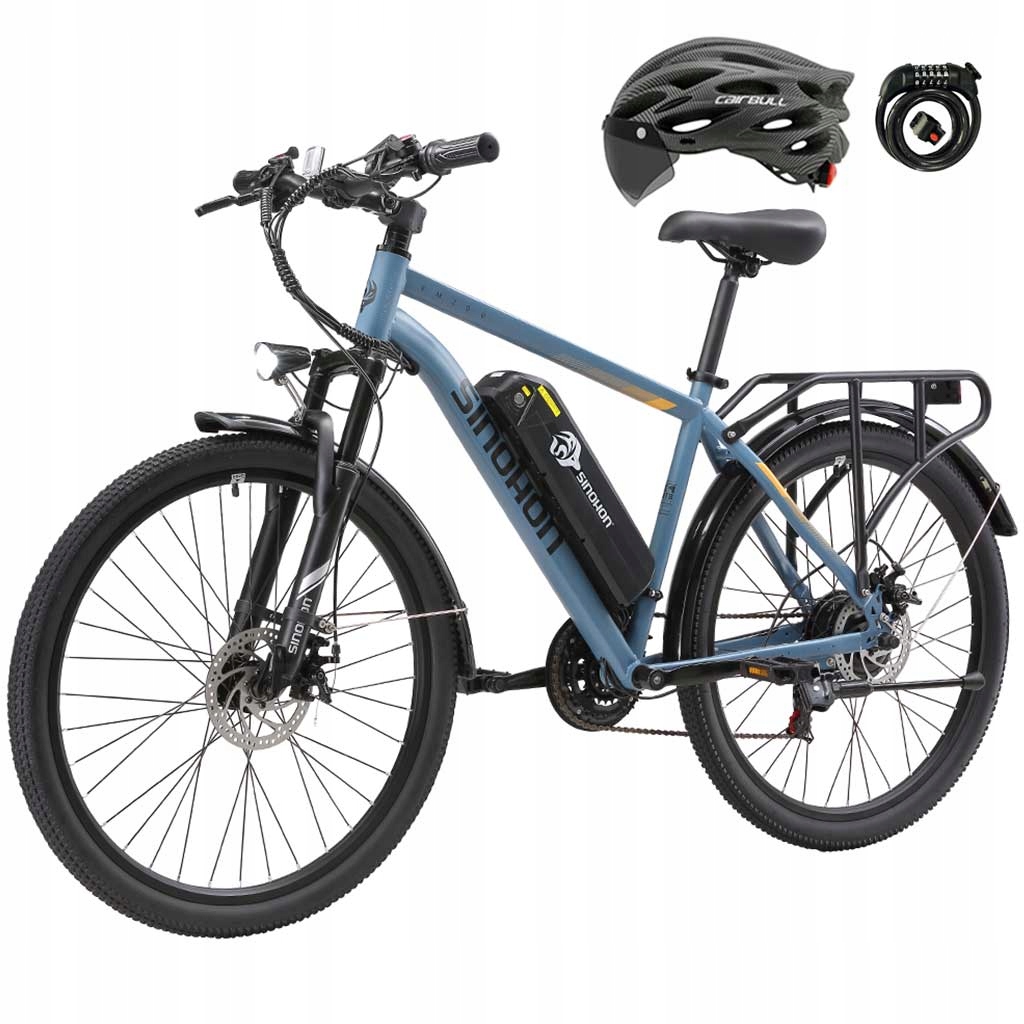 Sinohon EM200 Zadní nosič Elektrický bicykl Peak 750W 48V12.5Ah 45km/h 21 rychlostí