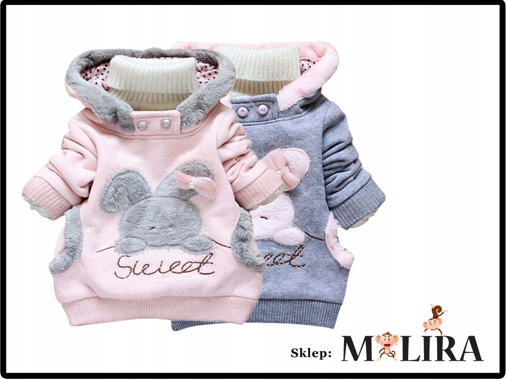 

Bluza dziewczęca zajączek różowa roz 86/92