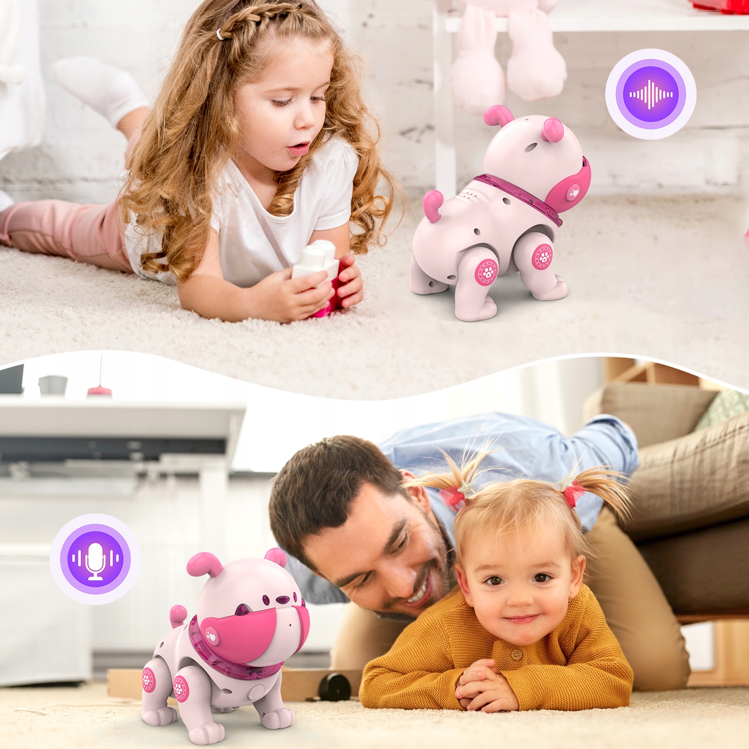 ROBOT INTERAKTYWNY PIES ZDALNIE STEROWANY PIESEK LED GŁOSEM TAŃCZY CHODZI EAN (GTIN) 0762221387840