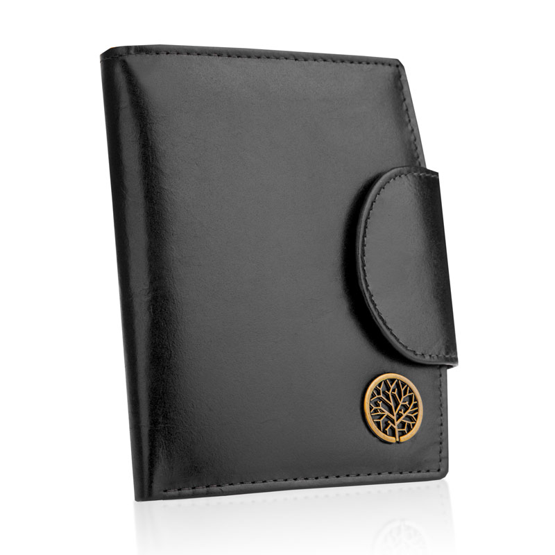 

Portfel skórzany damski Betlewski slim Rfid mały