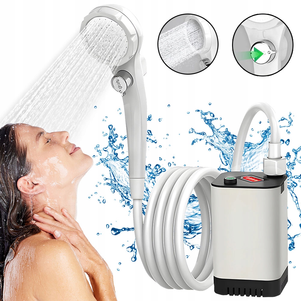 Přenosný turistický kempingový sprchový kout do auta s Akumulátor 5200 mAh