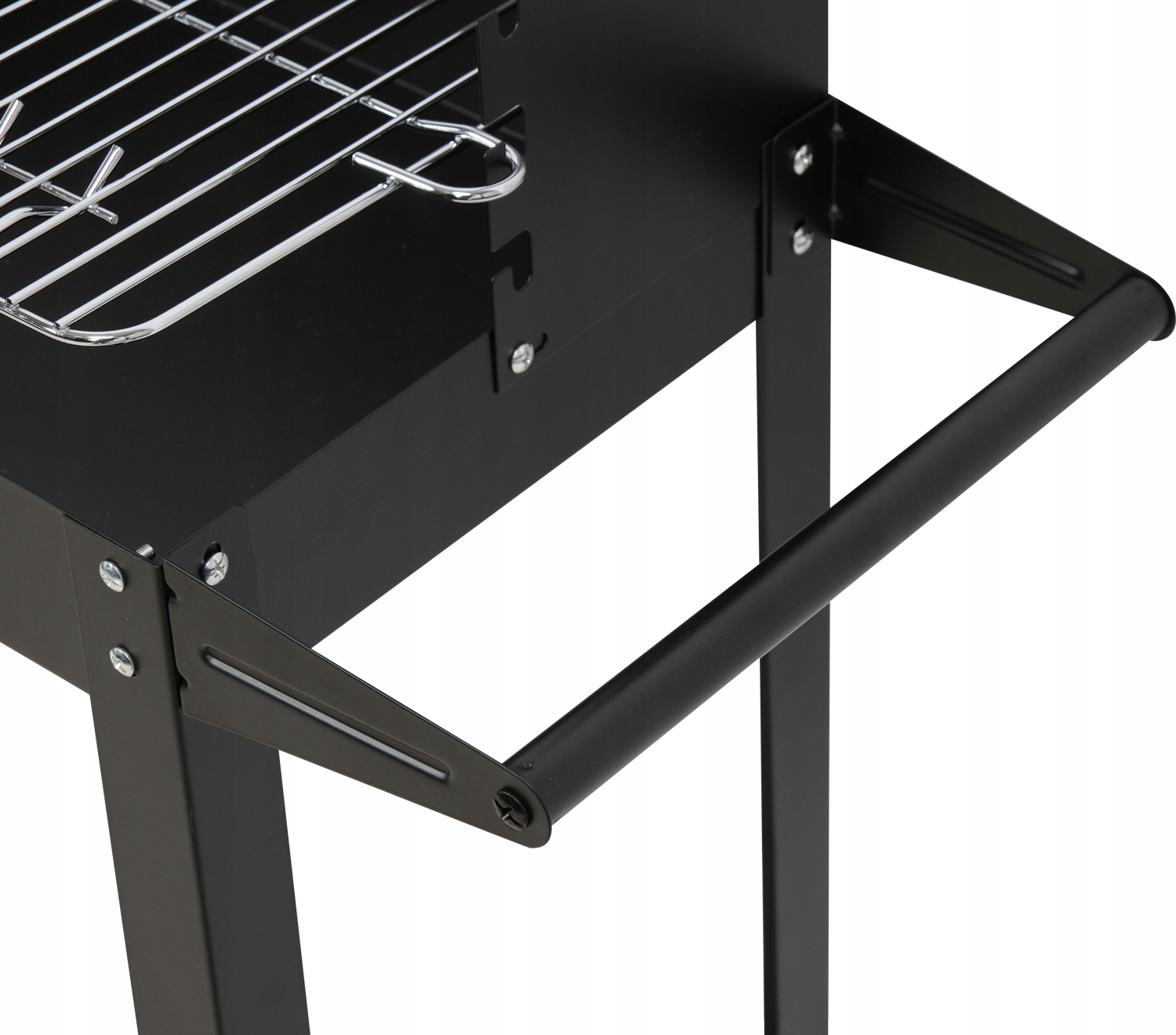 GRILL WĘGLOWY OGRODOWY CHROMOWANY RUSZT PRZENOŚNY REGULOWANY 2 PÓŁKI LUND Waga 5 kg