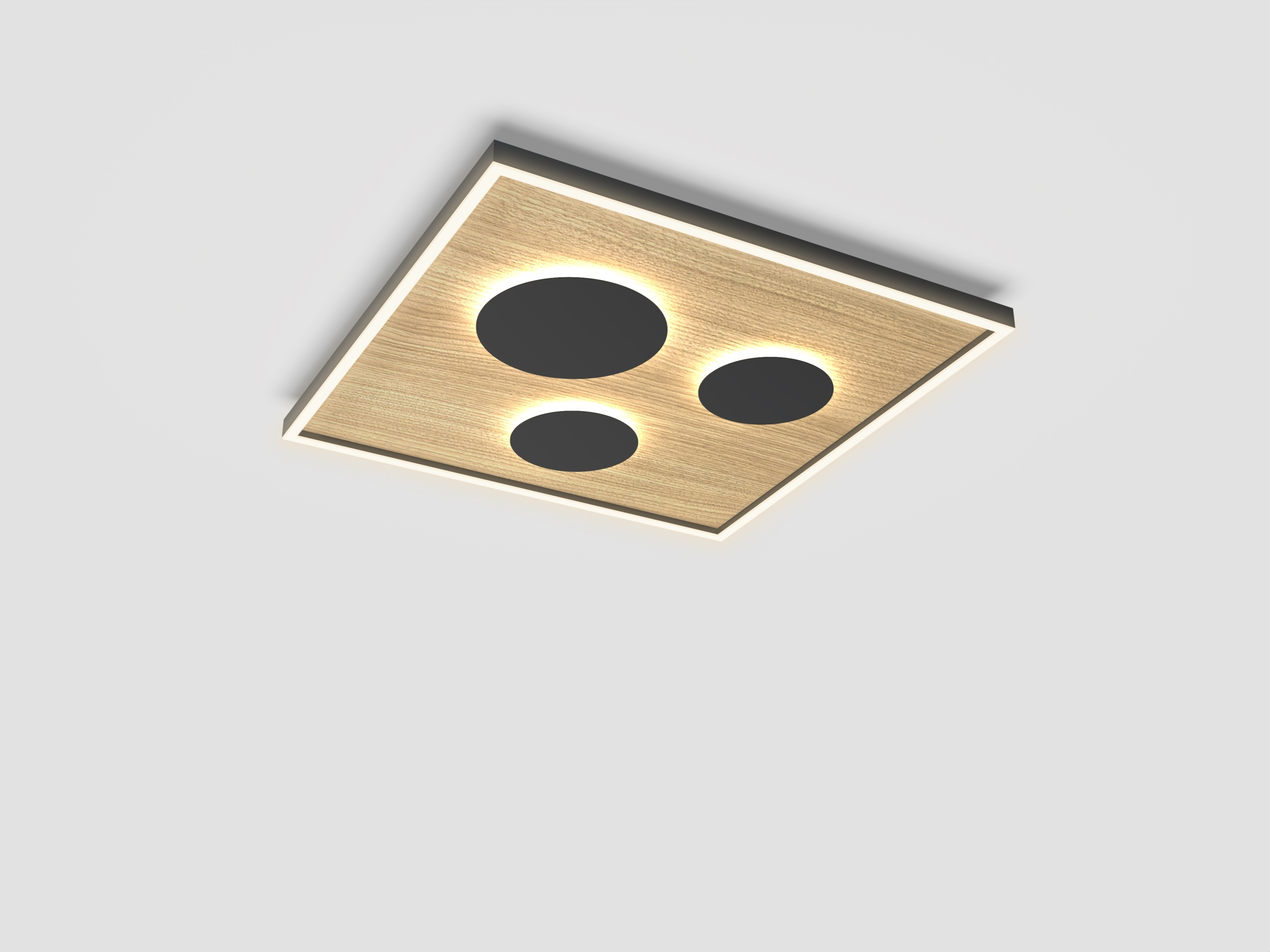 Stropné Svietidlo Dijon Elegantná stropná lampa v drevenej farbe s čiernou