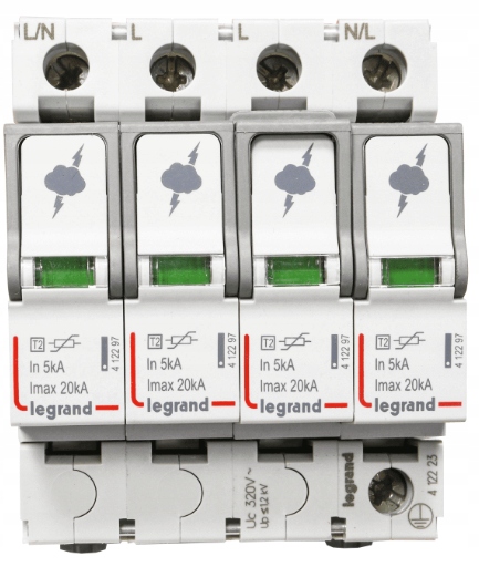 Legrand Ochronnik Ogranicznik Przepięć T2 20KA 4P 4-BIEGUNOWY Spd