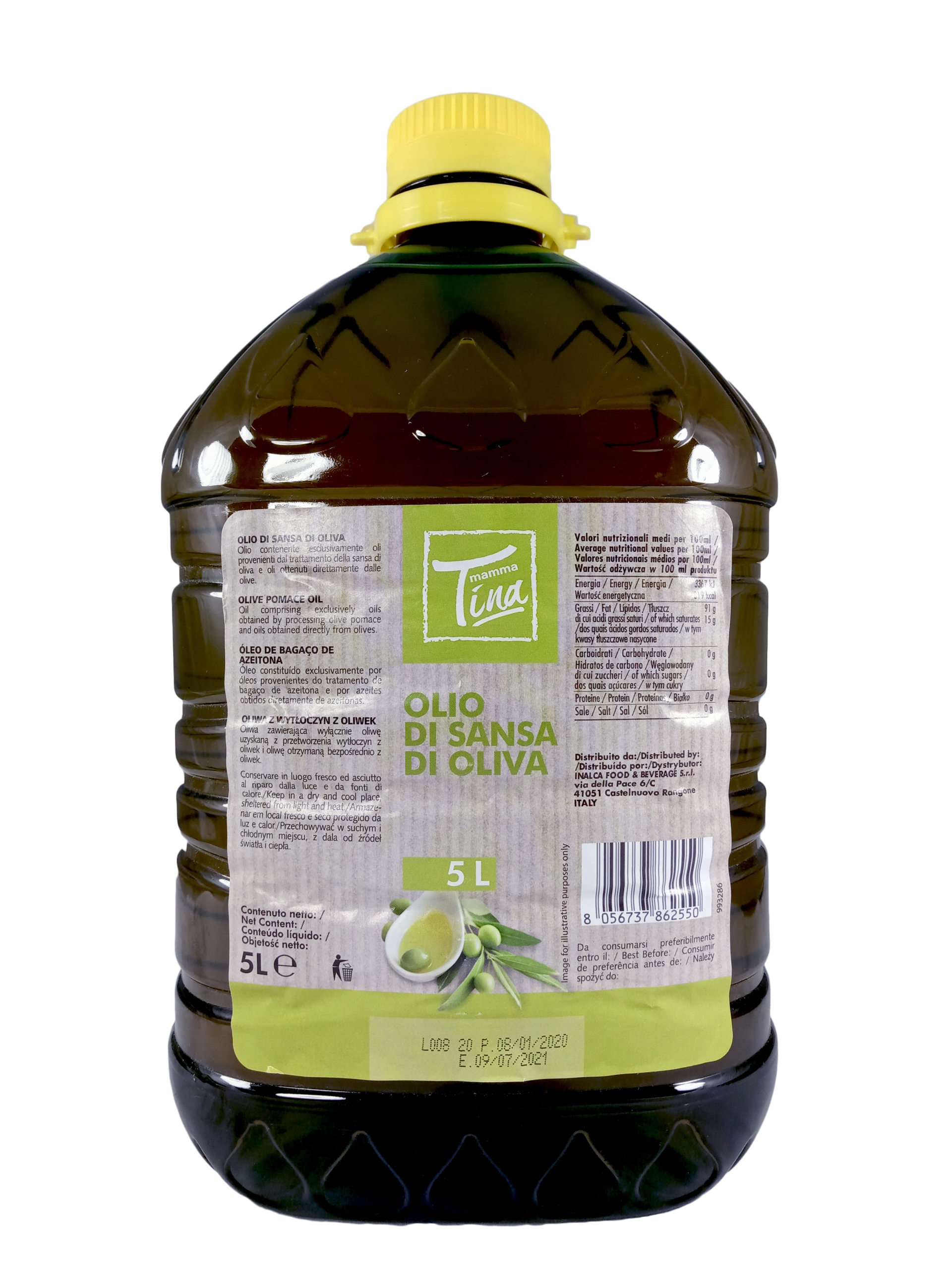 Levně Italský extra panenský olivový olej Mamma Tina 5000 ml