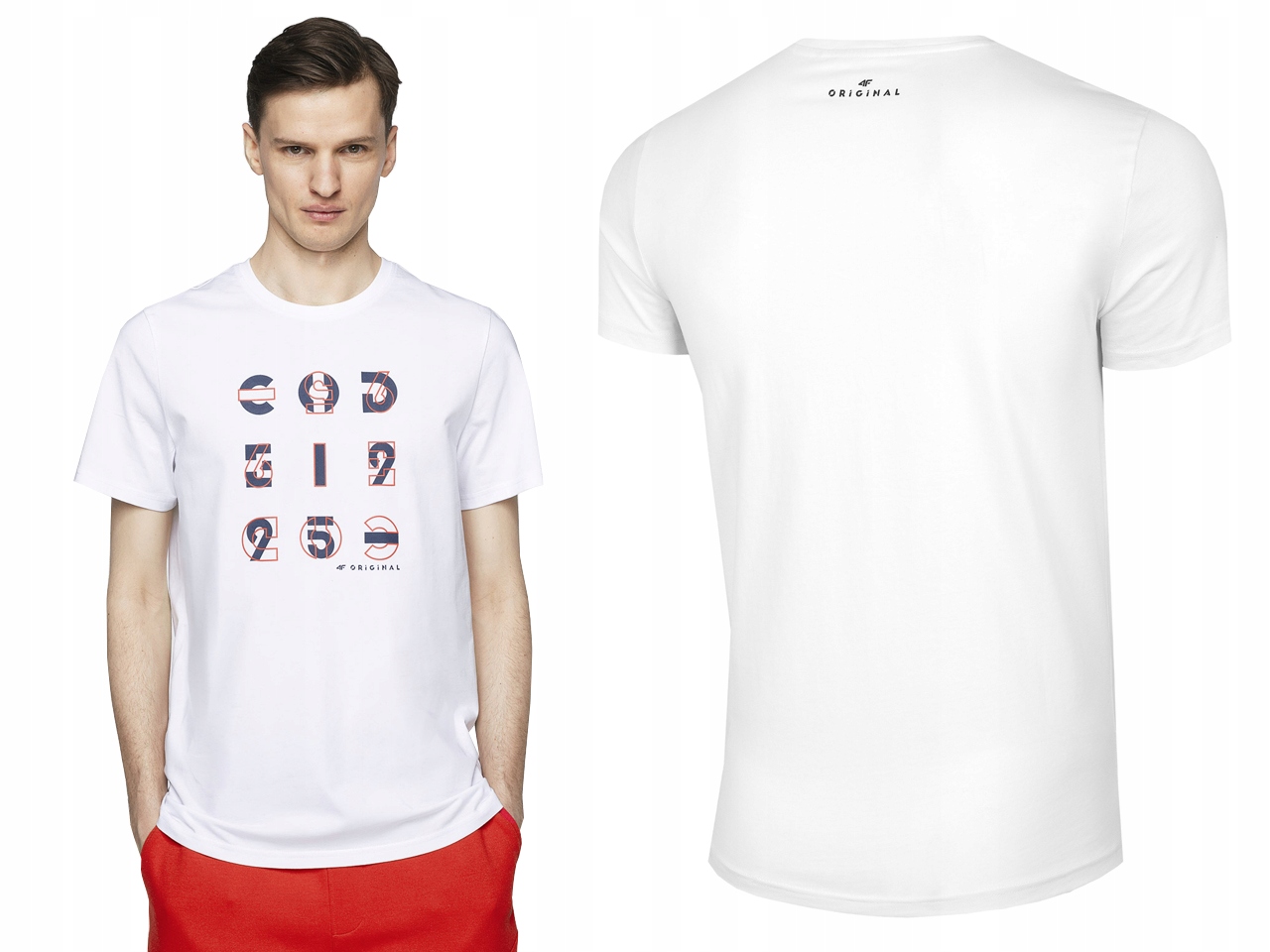 

4F T-shirt Koszulka Męska L21 TSM018 Bawełniana
