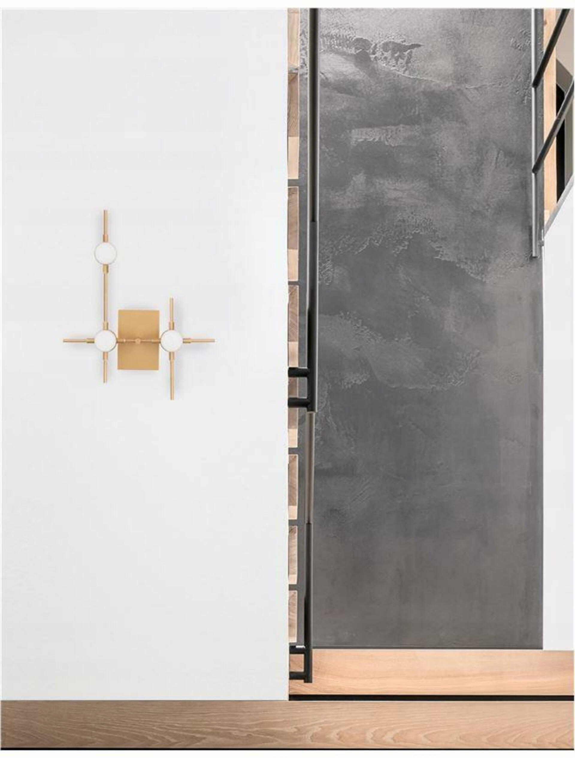 Nova Luce nástenné svietidlo Atomo zlatý kov a akryl Led 3 x 2.4W 230V 3000K