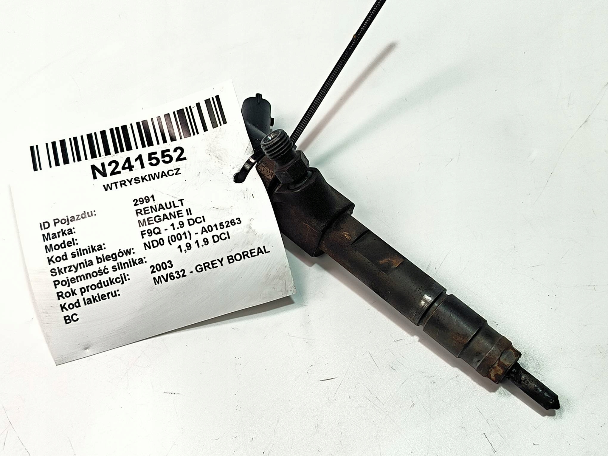 injector 8200100272 RENAULT MEGANE II