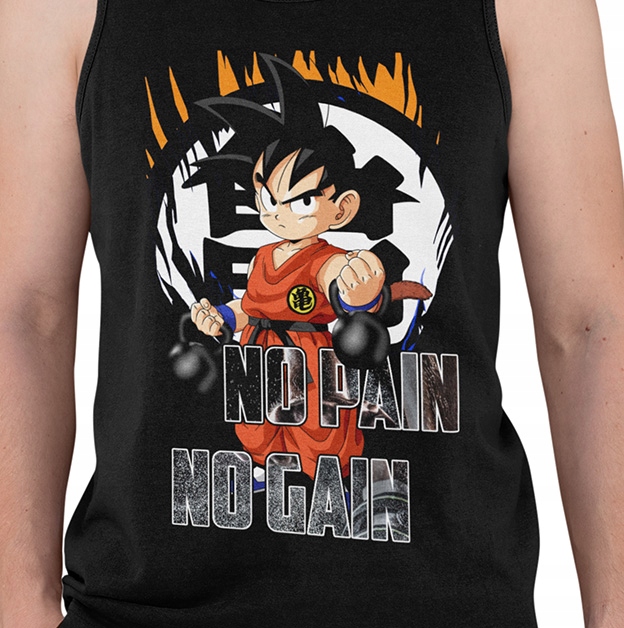 TANK TOP DRAGONBALL DBZ NO PAIN NO GAIN 2 Marka inna