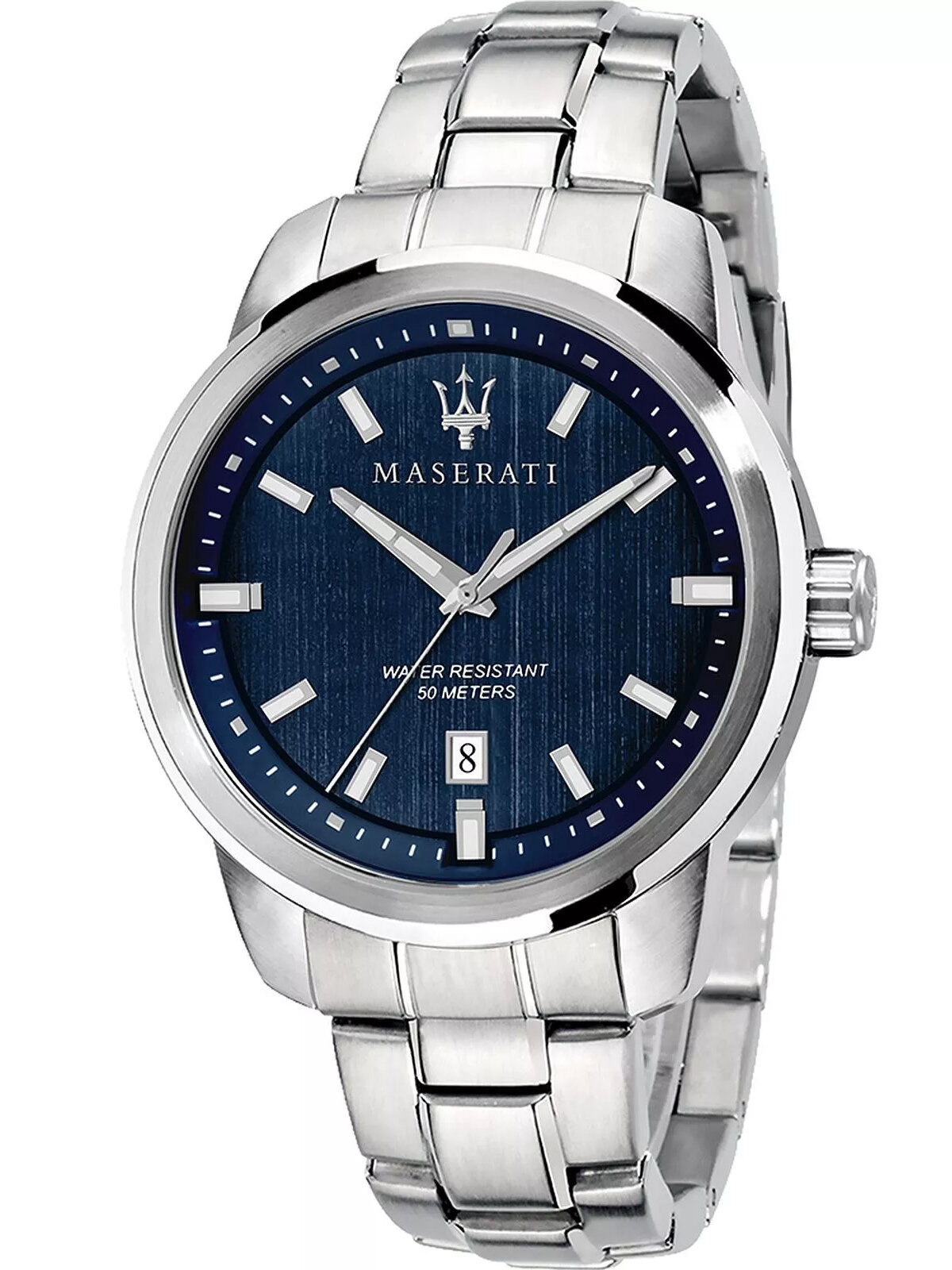 Pánské Hodinky Maserati R8853121004 Stříbrná Datumovka 100 M Na Den Chlapců