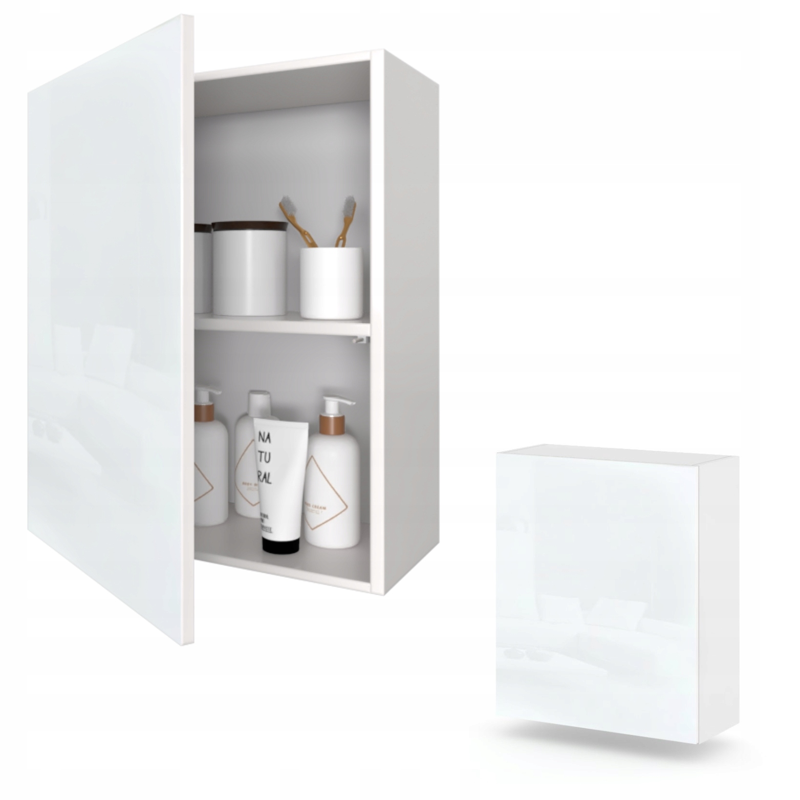 Závěsná koupelnová skříňka do koupelny Police Karo 30 Bílý Lesk