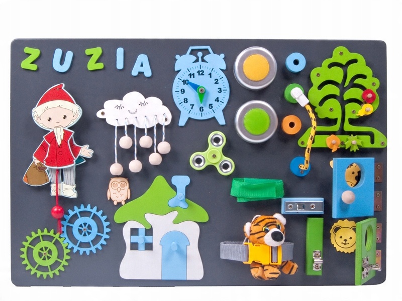 

Tablica manipulacyjna sensoryczna Montessori XL