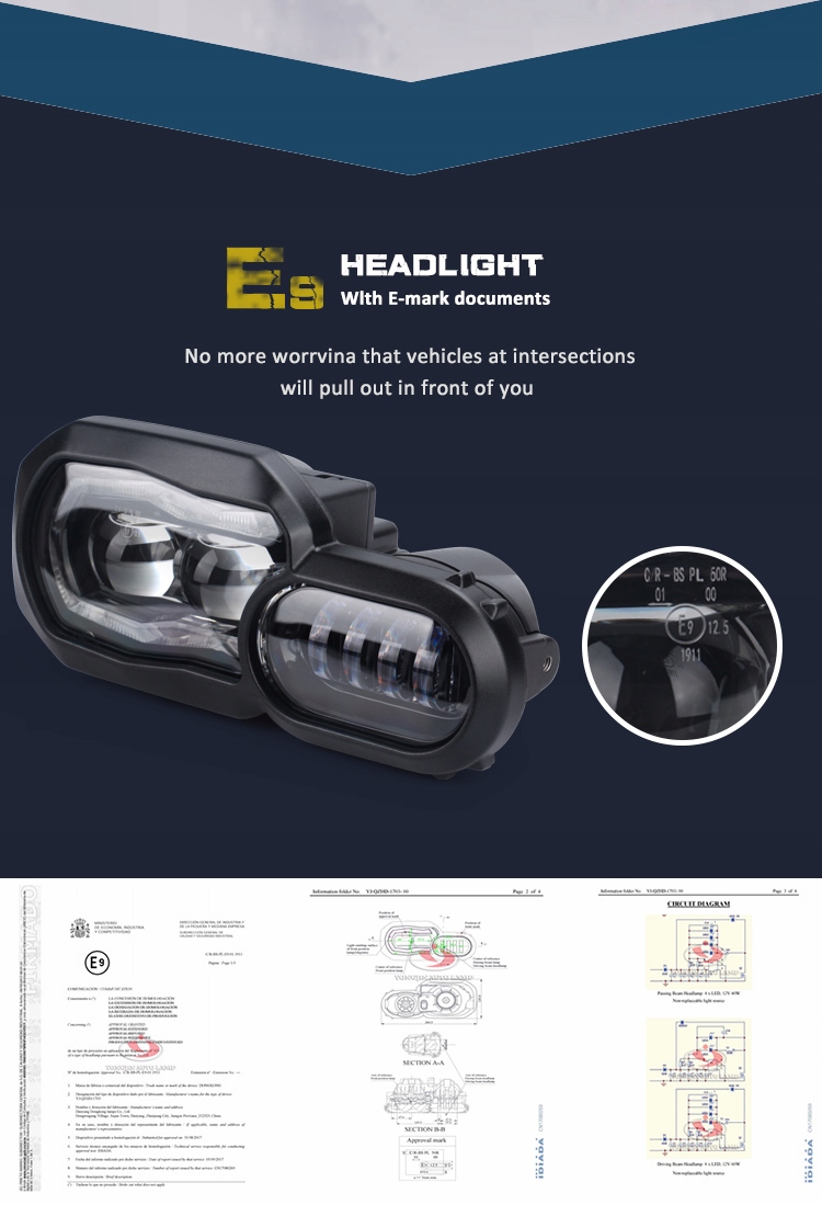 Lampa przednia BMW F800GS F700 F650 Full LED Dopasowanie do pojazdu produkt dedykowany