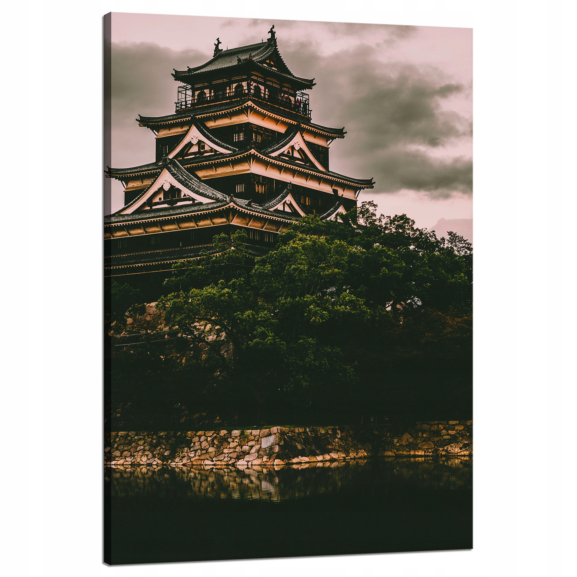 Obraz na plátně Architektura Zámek Hiroshima Japonsko Asie 80x120 cm