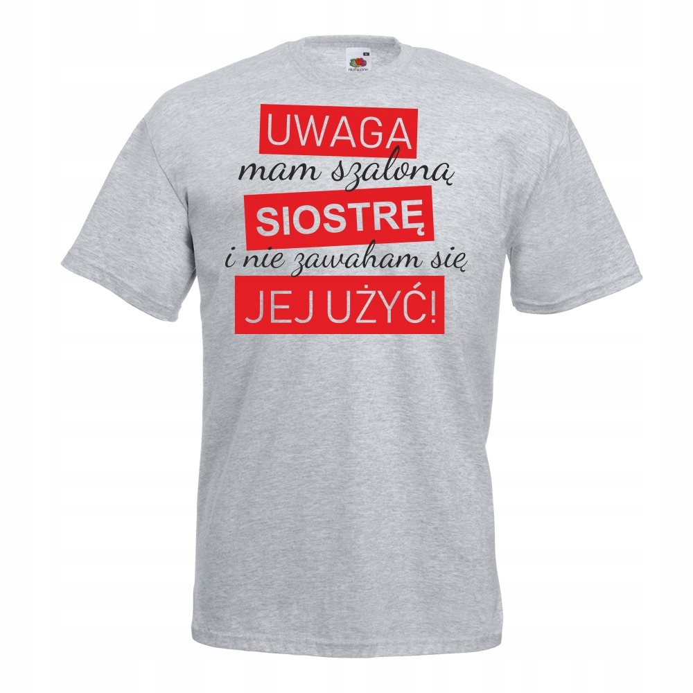 

Koszulka siostra brat rodzeństwo XL szara