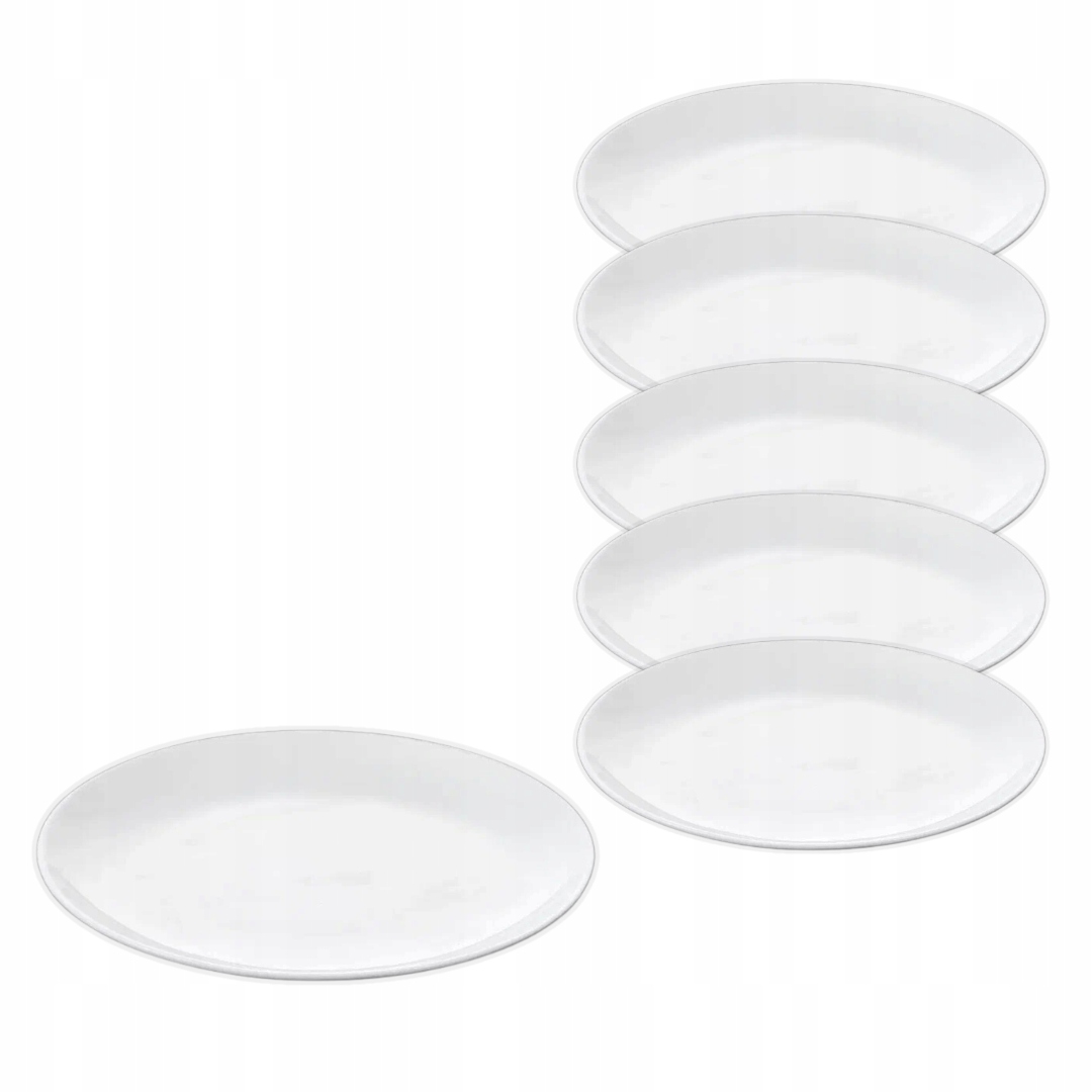 Jídelní talíř kulatý 25,5 cm z bílého porcelánu Wilmax, 6 kusů