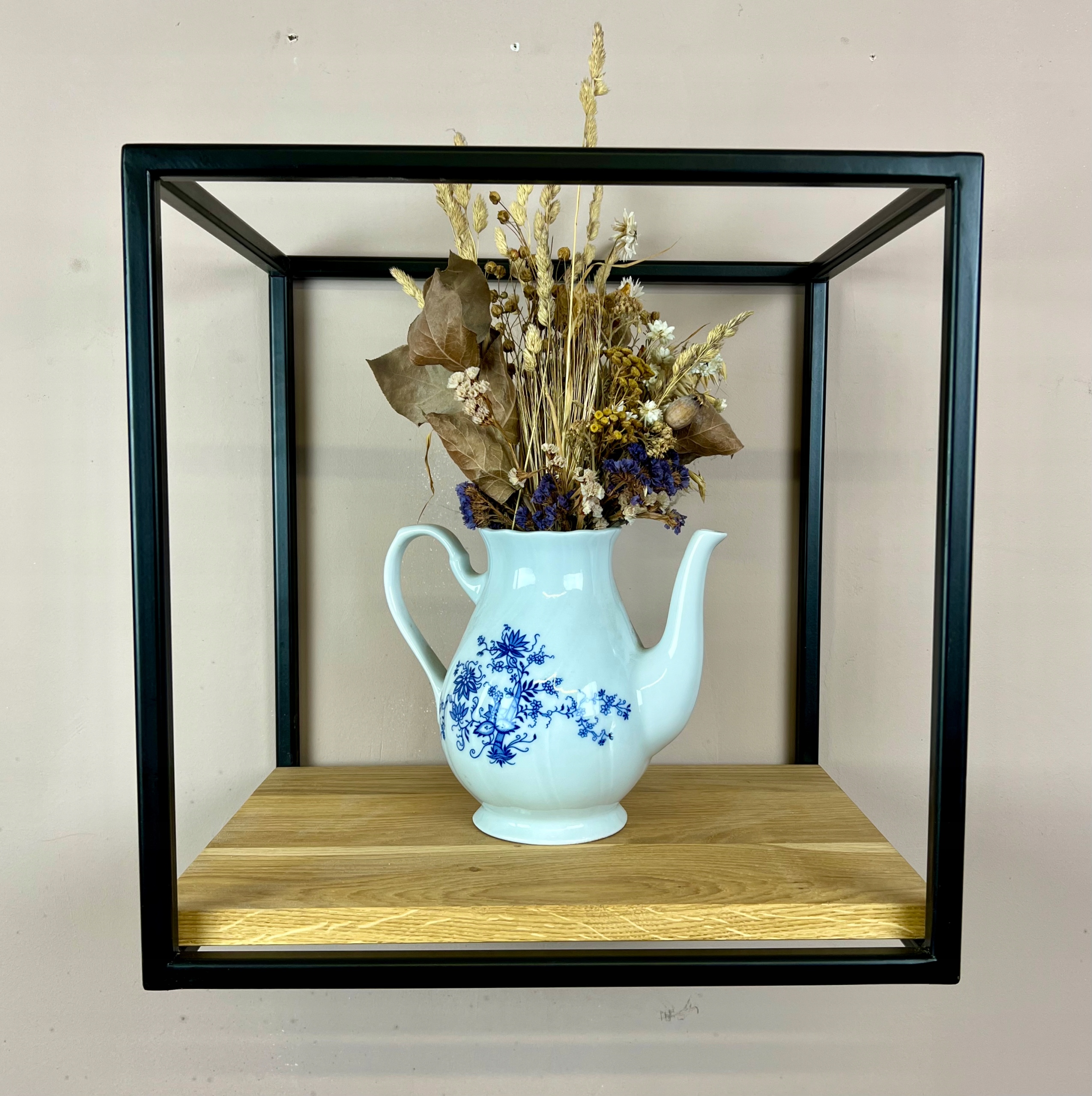 Półka wisząca do salonu loft DĄB kostka Szerokość mebla 40 cm