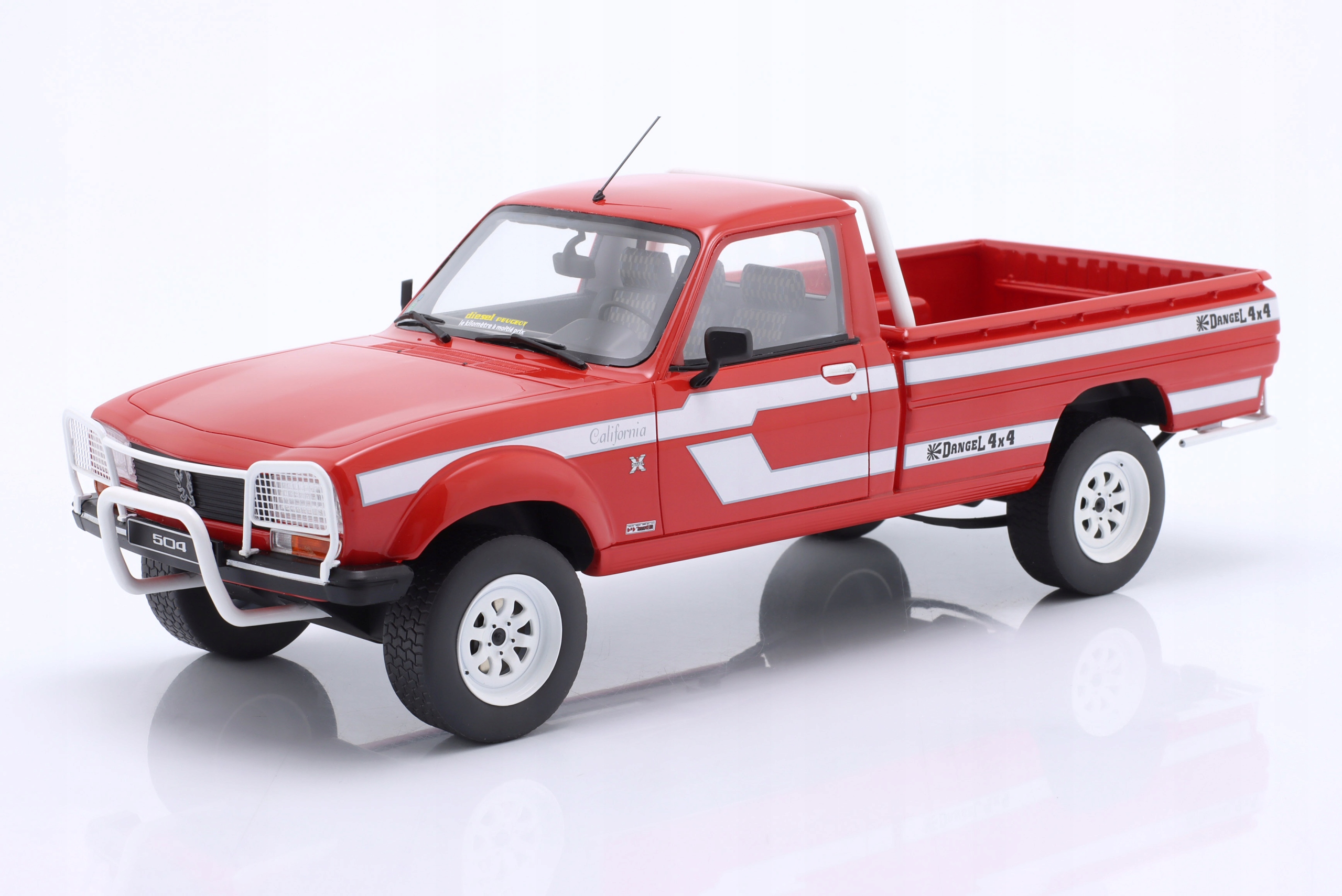 Peugeot 504 4x4 Pick-Up Dangel 1993 Red Otto Mobile 1:18 1/18 OT436 Model