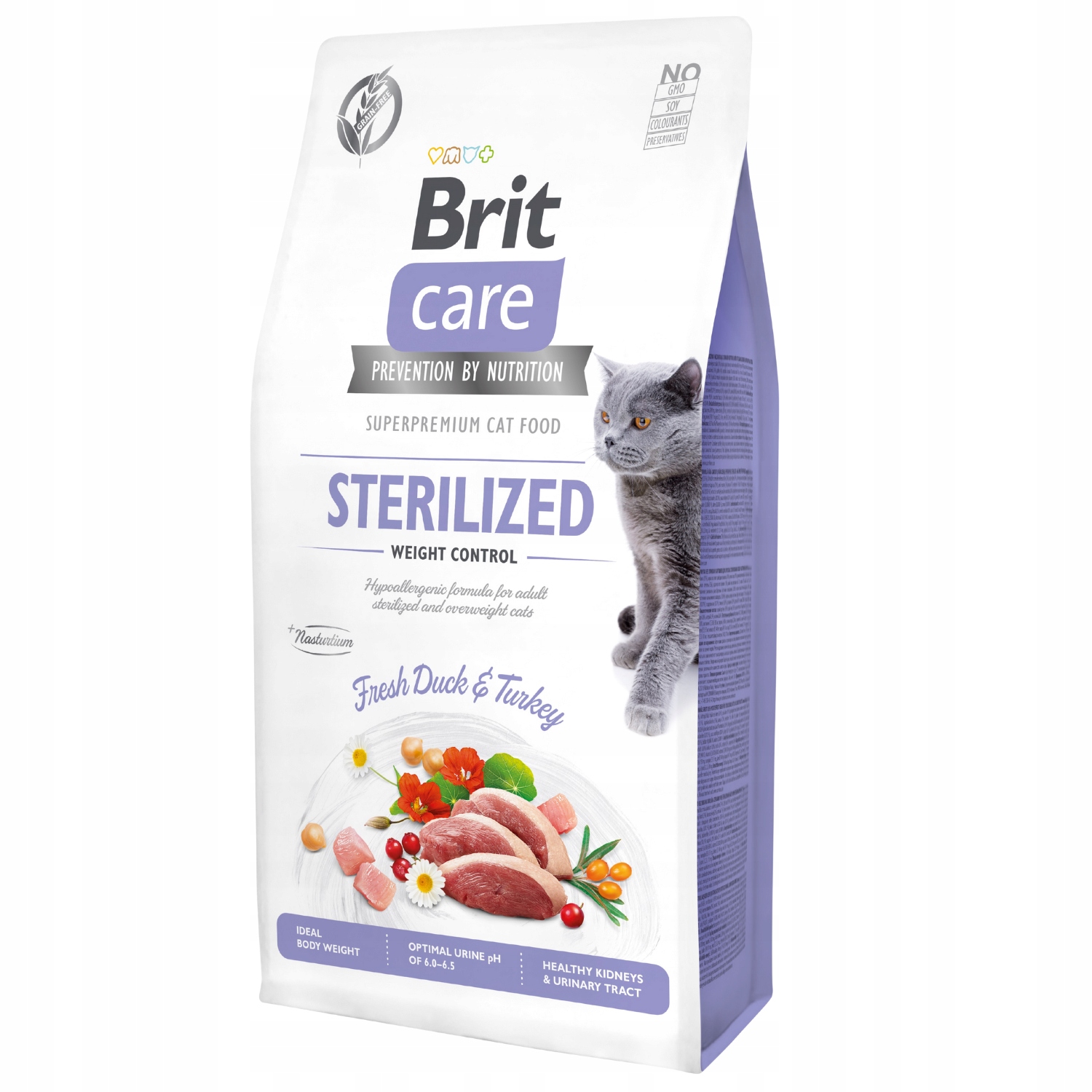Levně Brit Care Sterilized Weight Control Suché Krmivo pro kočky 7 kg Kachna +Krůta
