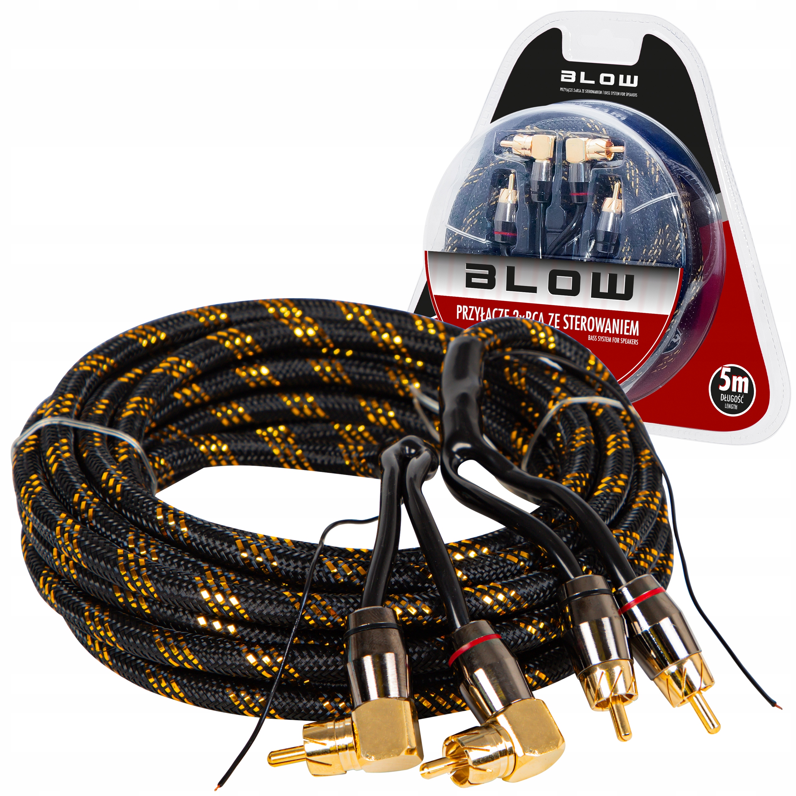 Audio Kabel K Zesilovači 2X Rca Cinch Opletení Hi-end 5 M Premium