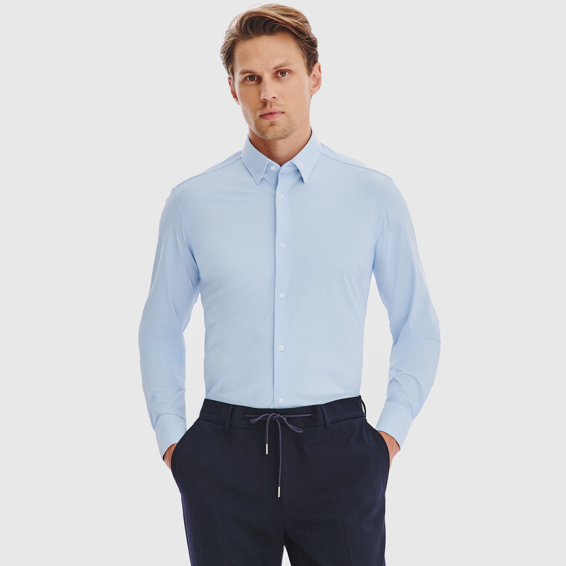 Elegantní pánská košile v modré barvě Basic Pako Lorente vel