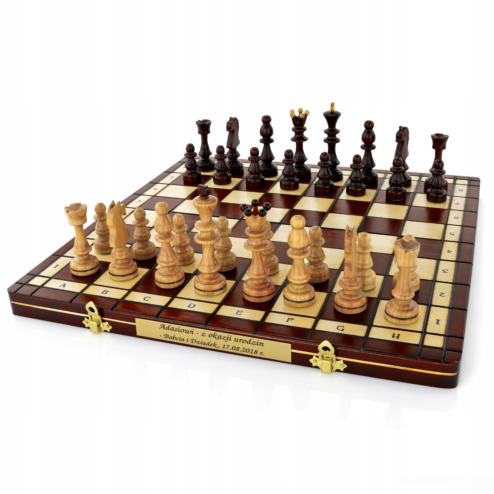 

Szachy drewniane turystyczne 35x35 Grawer