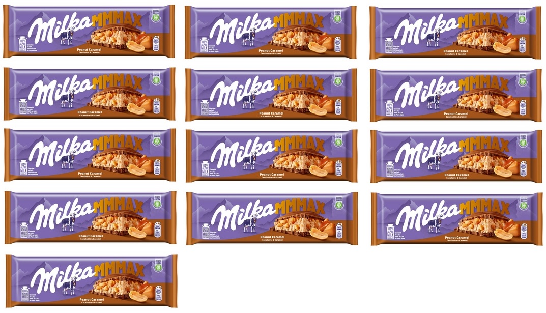 Levně 13x 276g Milka arašídová karamelová čokoláda v krabičce