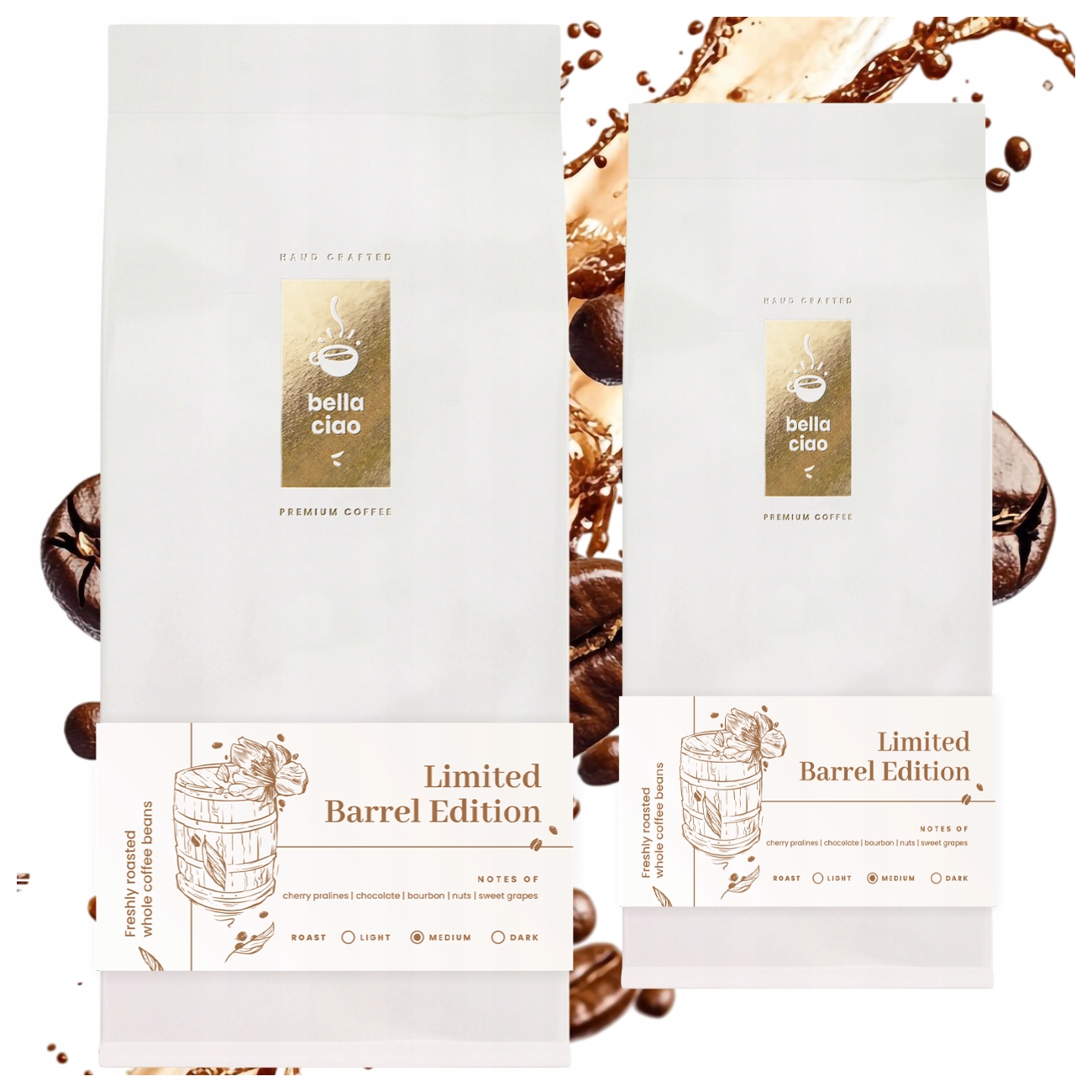 Káva Zrnková 2x1 kg Čerstvě pražená směsná Bella Ciao Limited Edition