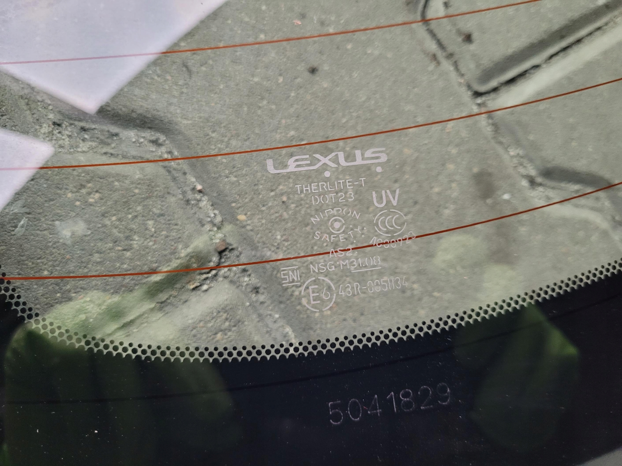 window rear part rear bodywork LEXUS IS III 300 H 2.5