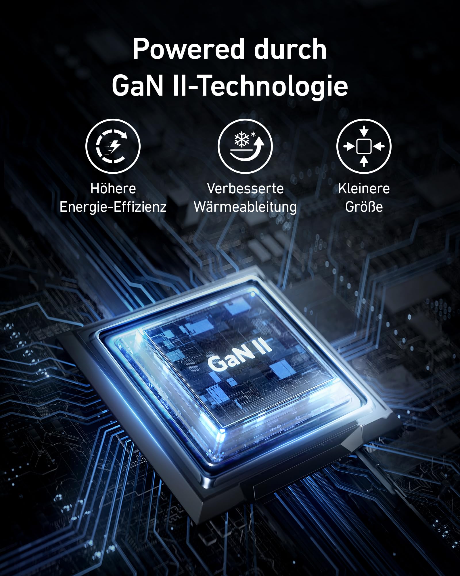 ANKER USB C Ładowarka Nano II 65W 3-Port Szybkie Ładowanie — miniatura 5