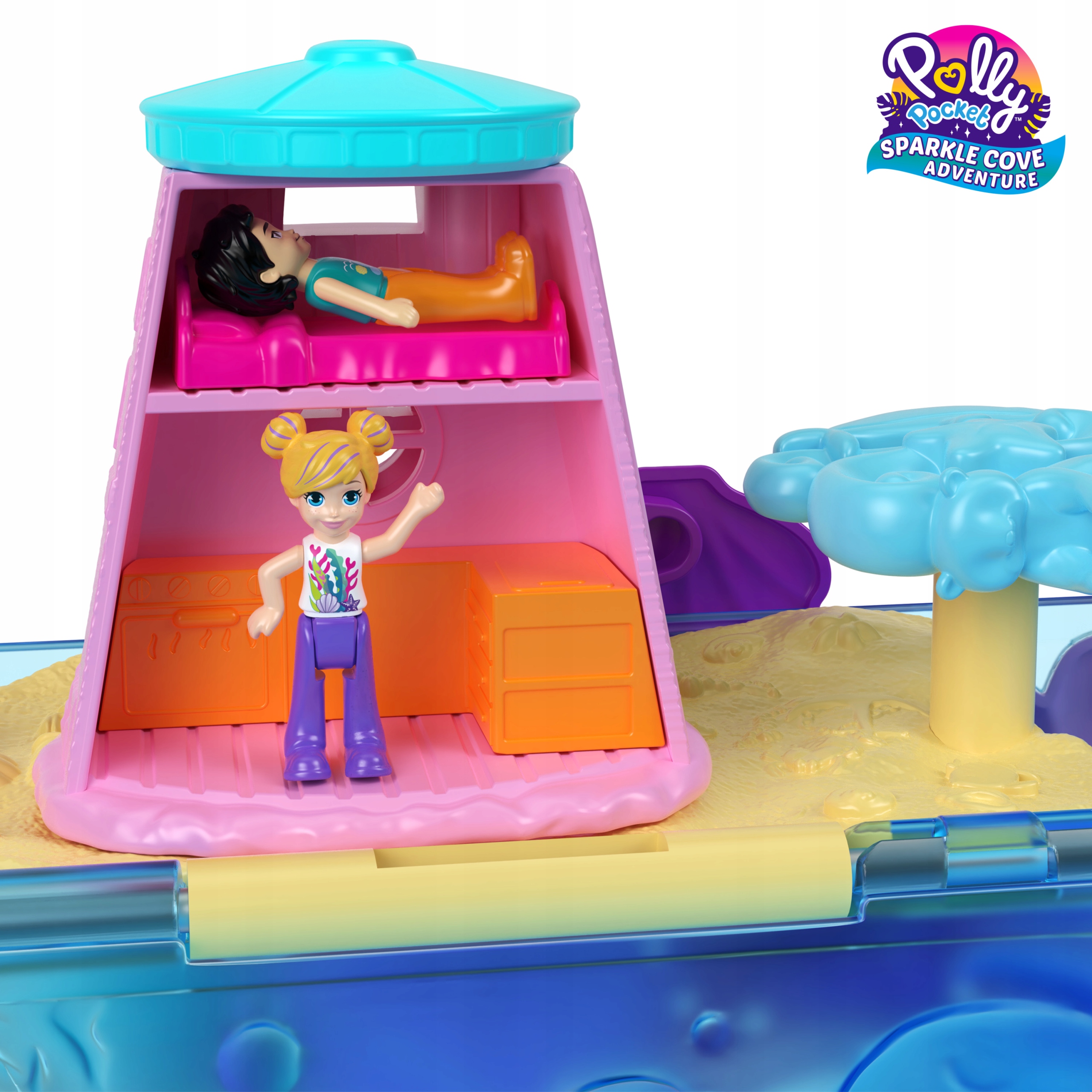 LALKA POLLY POCKET WYSPA SKARBÓW KUFEREK WYDERKA Wysokość produktu 3 cm