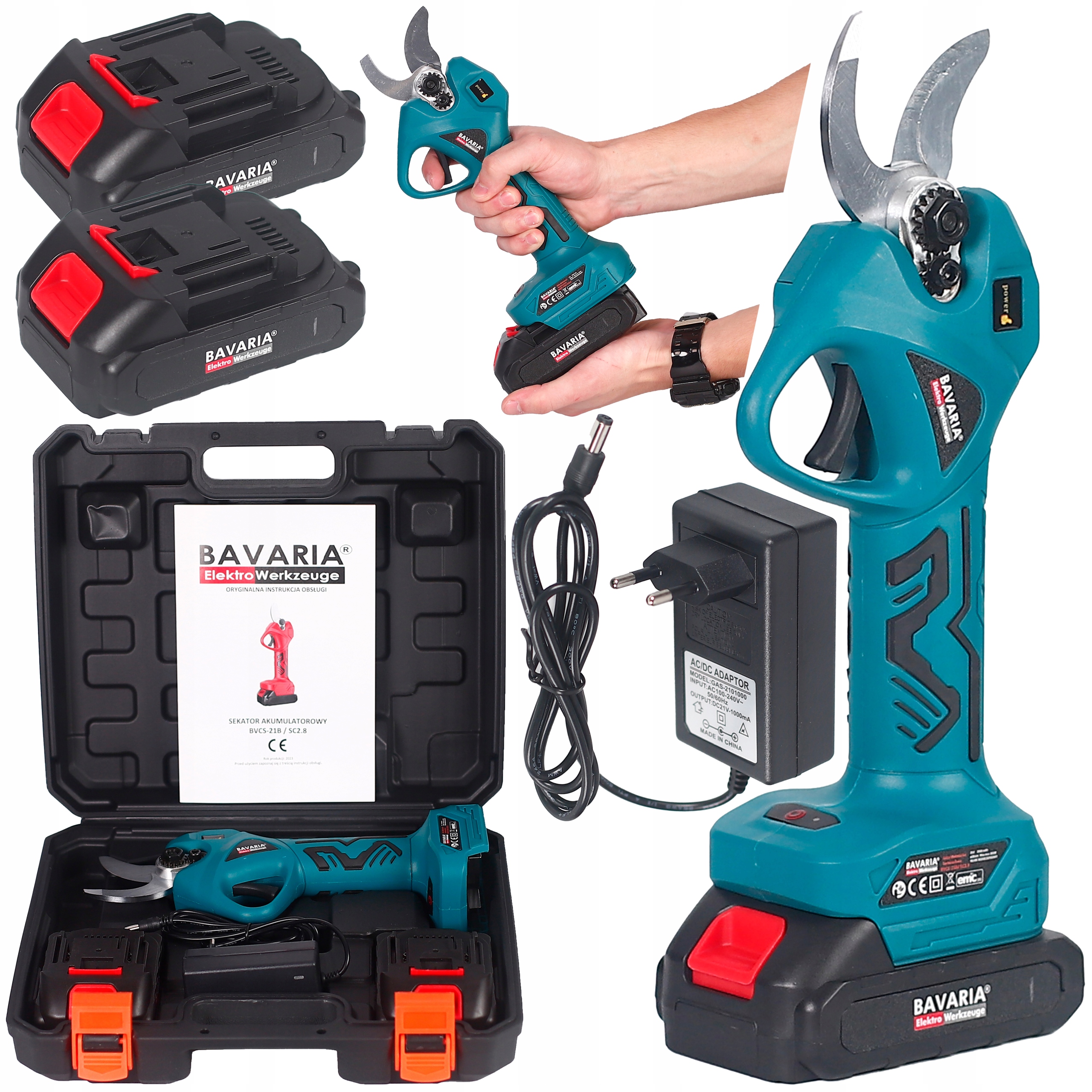 Záhradné Akumulátorové Nožnice Elektrické Akumulátorové Nožnice 2000mAh Príslušenstvo