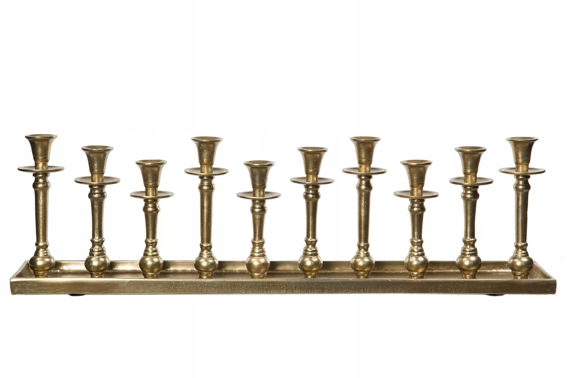 Svícen Kandelabr Zlatý Velký 70 cm na 10 svíček kovový na stůl aromalampa